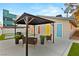Outdoor patio featuring a gazebo, comfortable seating, and artificial grass at , Las Vegas, NV 89101