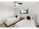 Bedroom features two twin beds and a ceiling fan for added comfort at , Las Vegas, NV 89101