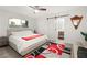 Bright bedroom features a sliding barn door to the bathroom at , Las Vegas, NV 89101