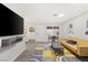 Comfortable living room with modern decor, sleek furniture, and a mounted television at , Las Vegas, NV 89101