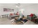 Comfortable living room with large sectional, ceiling fan, and natural light at , Las Vegas, NV 89101