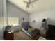 This bedroom has a ceiling fan and a window at , Las Vegas, NV 89145