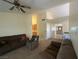 Comfortable living room showcasing neutral tones and seamless transition to the tiled front entrance at , Las Vegas, NV 89145