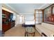 Open-concept living space with modern furnishings and partial kitchen view at 135 E Harmon Ave # 2116, Las Vegas, NV 89109