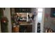 Eclectic bathroom featuring a vanity and adjacent doorway to bedroom at 1886 Ludington Ave, Las Vegas, NV 89156