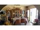 Casual dining area with a table set for six, adjacent to a sliding glass door at 1886 Ludington Ave, Las Vegas, NV 89156