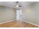 Empty bedroom with hardwood floors leads to other rooms in the home at 2749 Del Mar Pl, Las Vegas, NV 89169