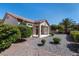 Lovely backyard area with mature landscaping and desert style yard at 2755 Darby Falls Dr, Las Vegas, NV 89134