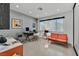 Bright home office with modern desk setup, textured wall, and comfortable seating at 324 Park Way, Las Vegas, NV 89106
