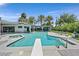Backyard pool with diving board and an attached spa, perfect for outdoor fun at 324 Park Way, Las Vegas, NV 89106