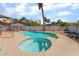 Backyard view featuring in ground pool and hot tub at 327 Fuente Dr, Henderson, NV 89014