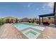 Inviting pool with attached spa and a spacious patio is perfect for relaxation and entertainment at 4523 Herbert River Ave, Las Vegas, NV 89141