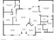 Detailed floor plan illustrating the layout of the home, including the primary bedroom, kitchen, and living spaces at 5981 Doubletree Rd, Pahrump, NV 89061