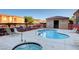 Community pool and jacuzzi offer a refreshing and relaxing outdoor amenity for residents at 6160 Rumrill St # 202, Las Vegas, NV 89113