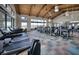 Well-equipped fitness center with modern machines, stylish flooring, high ceilings, and natural lighting at 64 Lake Oasis St, Henderson, NV 89011