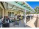 View of the covered outdoor patio seating area at 6616 Celeste Ave, Las Vegas, NV 89107