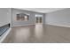 Bright living room featuring a modern fireplace and access to the backyard at 851 Klamath Springs St, Henderson, NV 89011