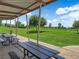 Shaded picnic area with tables overlooking a lush green park at 851 Klamath Springs St, Henderson, NV 89011