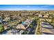 Wide angle neighborhood aerial shot noting local access to the Las Vegas Strip and Shelly Berkley Elementary School at 9972 Terrastone Dr, Las Vegas, NV 89148