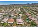 A panoramic aerial view captures a vibrant neighborhood with mountain views at 1145 Glacier Park Ct, Henderson, NV 89052