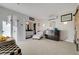 Spacious living room featuring built-in storage and view to the bathroom at 2150 Maple Heights Ct, Henderson, NV 89052