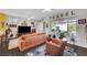 Comfortable living room features a large window and access to the backyard at 2150 Maple Heights Ct, Henderson, NV 89052