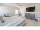 Serene bedroom featuring a comfortable bed, ample natural light, and modern decor at 326 Zenith Crest St, Henderson, NV 89015