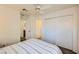 Bedroom with a ceiling fan and a sliding door closet at 333 Abbington St, Henderson, NV 89074