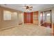 Cozy living area with tile flooring and stylish built-in shelving at 3609 Blue Pimpernel Ave, North Las Vegas, NV 89081