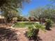 Park with mulch bed, trees, benches and grass at 6922 Majestic Palm Dr, Las Vegas, NV 89122
