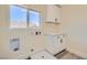 Clean, well-lit laundry room with white cabinets and modern fixtures at 9722 Rocket Grove Ct, Las Vegas, NV 89178