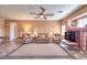 Comfortable living room featuring a fireplace and large area rug at , Las Vegas, NV 89122