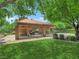 Brick picnic pavillion in community park with seating for many at 11139 Zarod Rd, Las Vegas, NV 89135
