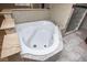 Oversized jetted tub next to a large glass shower in Primary bathroom at 1340 Lucky St, Las Vegas, NV 89104