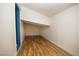 Small storage closet features neutral paint and wood-look floor at 1340 Lucky St, Las Vegas, NV 89104