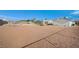 This property has a spacious backyard with gravel at 1608 June Ave, North Las Vegas, NV 89032