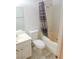 Bathroom with a combined tub and shower unit at 2471 Old Forge Ln # 105, Las Vegas, NV 89121