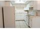 Efficient kitchen with white cabinets and tile countertops at 2471 Old Forge Ln # 105, Las Vegas, NV 89121
