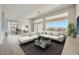 Bright living room with large windows boasting scenic views, paired with modern white furniture and sleek decor at 2904 Bow Bridge Dr, Las Vegas, NV 89134
