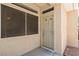Inviting front entry featuring a security door and adjacent windows for ample natural light at 3337 Partridge Run St, Laughlin, NV 89029