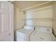Laundry room with newer white washer and dryer appliances at 4400 S Jones Blvd # 2007, Las Vegas, NV 89103