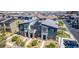 New construction showing a two-story home with an attached garage and solar panels at 527 Clearsable Ave, Henderson, NV 89044