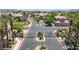 Aerial view of a gated community with mature landscaping, providing a safe and visually appealing living environment at 6635 Caporetto Ln # 204, North Las Vegas, NV 89084