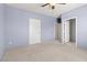 Neutral bedroom with large closet, natural light, and neutral carpet, perfect for customization at 6635 Caporetto Ln # 204, North Las Vegas, NV 89084