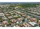 Expansive aerial view showcases a neighborhood with well-maintained homes and lush landscaping at 7286 Mount Kearsarge St, Las Vegas, NV 89131