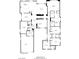 Detailed floor plan showcasing the layout of the home, including bedrooms, bathrooms, kitchen, living areas, and garage at 7286 Mount Kearsarge St, Las Vegas, NV 89131