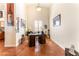Dedicated home office with a large desk and natural light, perfect for remote work or study at 7540 Flowing Stream Dr, Las Vegas, NV 89131