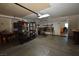 Functional garage space with ample storage, workbench, and access to the home, perfect for projects and organization at 851 Brahma Ln, Henderson, NV 89002