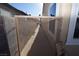 View of gated side yard with block wall, offering added privacy and security for your home at 851 Brahma Ln, Henderson, NV 89002