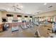 Bright and spacious gym featuring modern exercise equipment and ceiling fans at 9975 Peace Way # 1024, Las Vegas, NV 89147